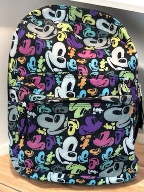 Disney Parks Neon Mickey Heads Pop Art  Style Backpack Mickey Mouse